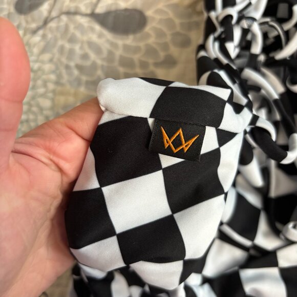 NWOT Checkered bodysuit - adjustable, size XS-S - Picture 3 of 4